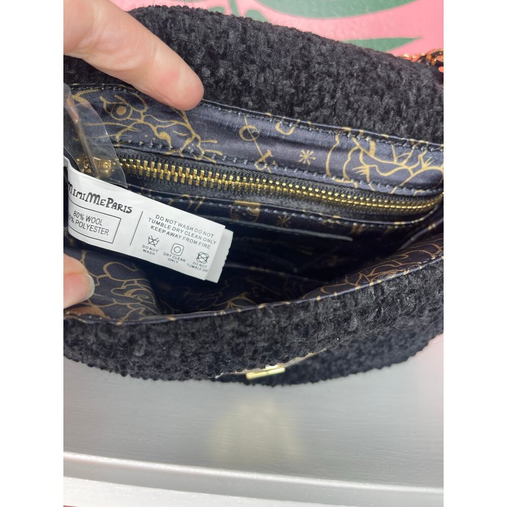 Minime Paris XS Soft Structured Bag, Black Tweed, NWT - Picture 6 of 13